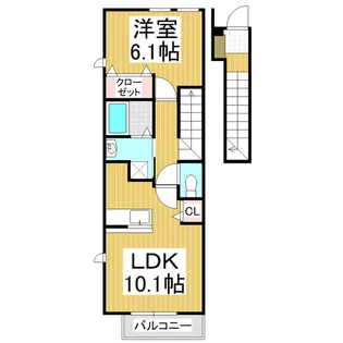 メゾン・サンパティーク【2階】の間取り