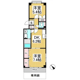 シャルマンタカハシ【1階】の間取り