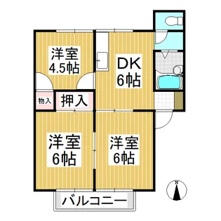 オーベルハイツ木崎 A棟【1階】の間取り