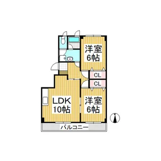 サンパレス本藤 A棟【2階】の間取り