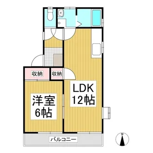 ハイツみやうら3【1階】の間取り