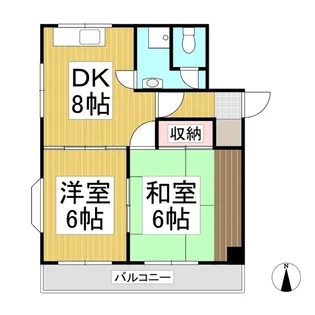 ハイツ宮崎【3階】の間取り
