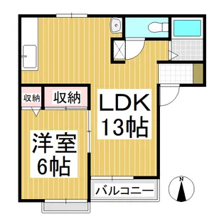 ハイツやんしゃ【1階】の間取り
