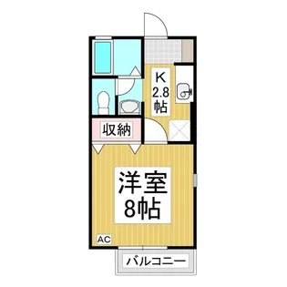 アドバンスエイト【2階】の間取り