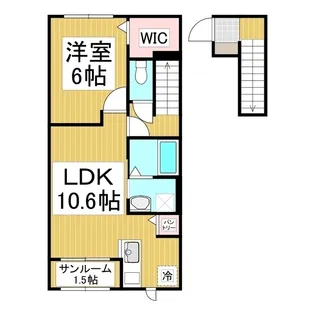 ミニョン フロル B【2階】の間取り