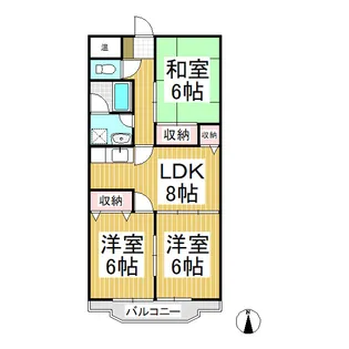 ハイブリッヂ【1階】の間取り
