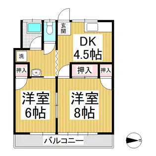 幸将アパート【2階】の間取り