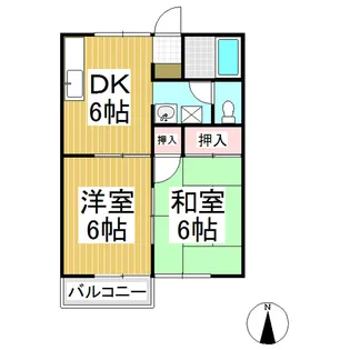 グリーンボール【2階】の間取り