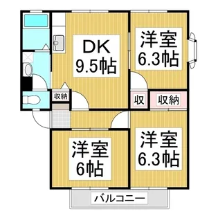 ルミエール三登 C棟【1階】の間取り