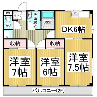 コーポ百瀬B【B-101号室】の間取り