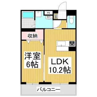 コンフォーティア塩尻【5階】の間取り