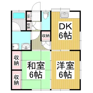 グリーンハイツAB棟【1階】の間取り