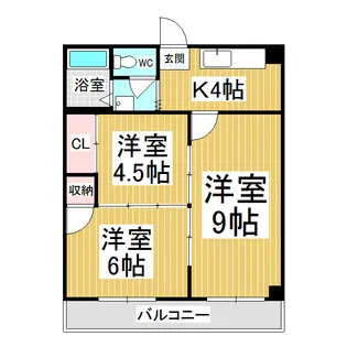 高砂コーポ【1階】の間取り