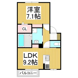 パルムドールB【2階】の間取り