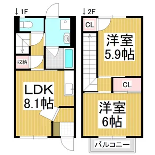 Branche西原Ⅱ【1階】の間取り