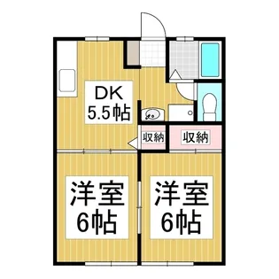 サンハイツ南宮【2階】の間取り