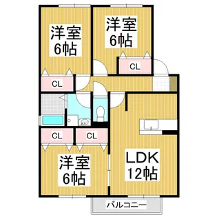 IMPERIAL COURT B棟【1階】の間取り