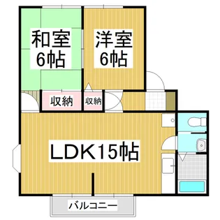 サンライフ桔梗【2階】の間取り