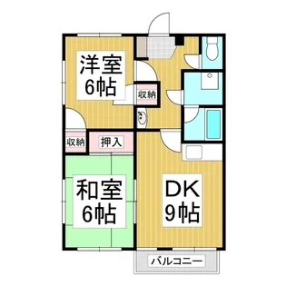 コーミーハイツ湖畔【2階】の間取り