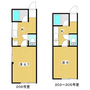コーポせんれい【2階】の間取り