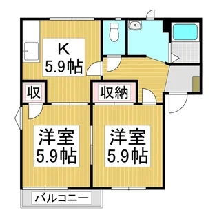 フレグランス小泉B【2階】の間取り