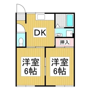 スカイハイツA【1階】の間取り