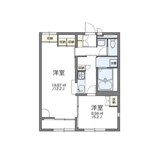 レオパレス サニーたか【2階】の間取り