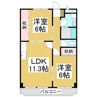 コージコート【3階】の間取り
