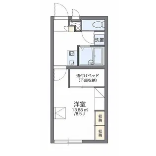 レオパレスエスポワール【1階】の間取り