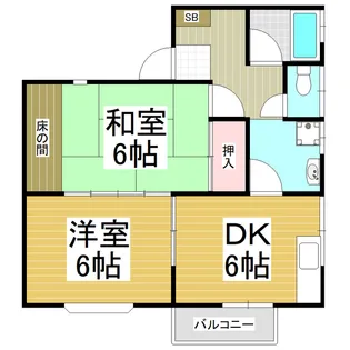 ハイツ神戸A【2階】の間取り
