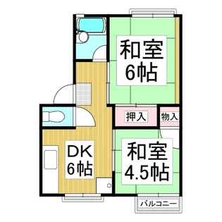 コーポラスカネ京【1階】の間取り
