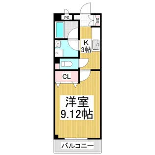 メゾンユートピア【3階】の間取り