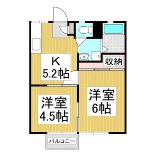 パナハイツ205【2階】の間取り