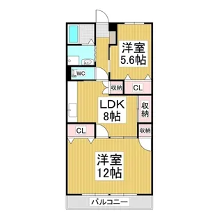 長丘タウンハウス【3階】の間取り