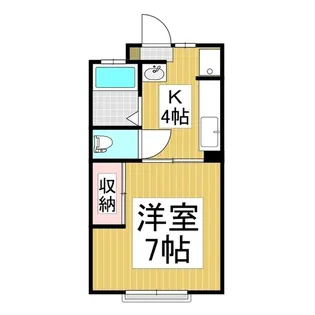 ドミールB【15号室】の間取り