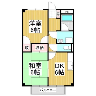 サープラスHIRABAYASHI【201号室】の間取り