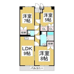 メゾンシャルム【6階】の間取り