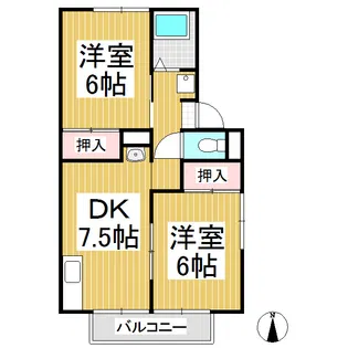 エーデルハイツ【2階】の間取り