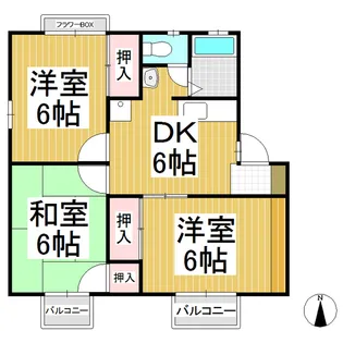 塩入ハイツ【1階】の間取り