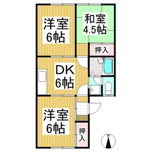 コーポ山﨑【2階】の間取り