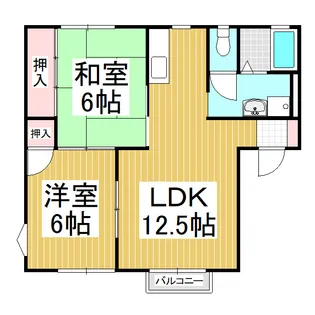 ハイツエコー【1階】の間取り
