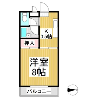 コーポ御幣川【2階】の間取り