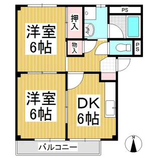 エバーグリーンハイム B棟【2階】の間取り