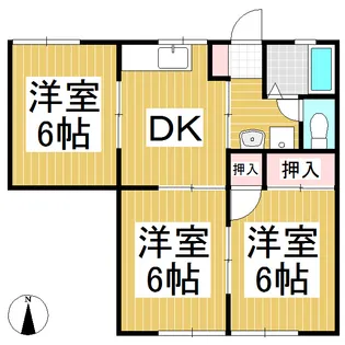 サンシティハイム滝【1階】の間取り