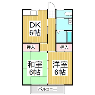 第2ハイツ山本【2階】の間取り