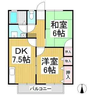 ハイツ御厨 A棟【2階】の間取り
