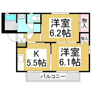 フレグランスひがの E棟【1階】の間取り