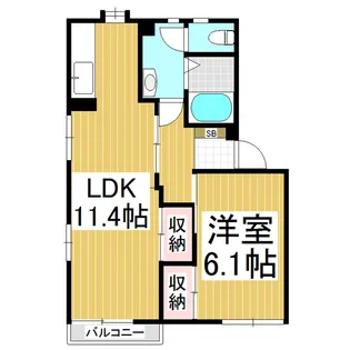 フレグランスドゥリーム【1階】の間取り