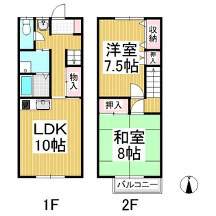スカイハイツ(桜堂)【1階】の間取り