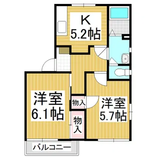 エステートこやま SE棟【1階】の間取り